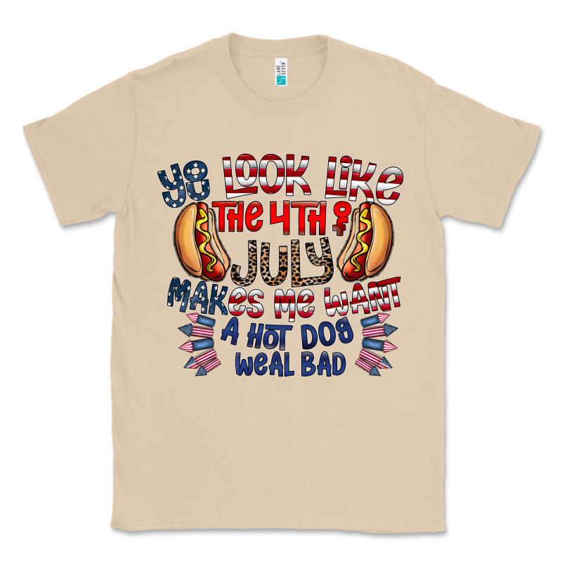 You Look Like The 4th Of July Makes Me Want A Hot Dog Weal Bad Classic Tee by CowhideDigitalArt | Teevron