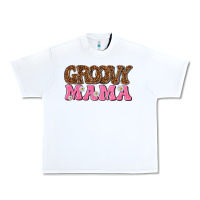White groovy mama Urban Heavy Tee - texasbilliewilder