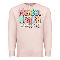Pale Pink mental health matters Premium Sweatshirt - MaliasSmallBusiness