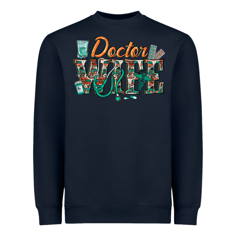 Doctor Wife Heavyweight Sweatshirt by texasbilliewilder | Teevron