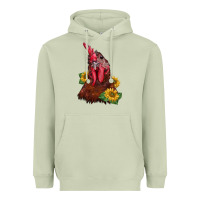 Matcha rooster sunflower Heavyweight Hoodie - BarkalooDesign