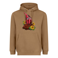 Toasted Coconut rooster sunflower Heavyweight Hoodie - BarkalooDesign