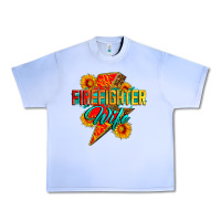 Grape Ice firefighter wife with lightning bolt Urban Heavy Tee - Zillion Design Studio