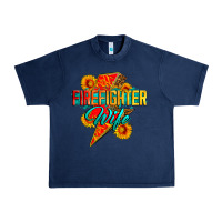 Navy firefighter wife with lightning bolt Urban Heavy Tee - Zillion Design Studio