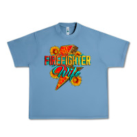 Pebble Blue firefighter wife with lightning bolt Urban Heavy Tee - Zillion Design Studio