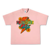Salmon firefighter wife with lightning bolt Urban Heavy Tee - Zillion Design Studio