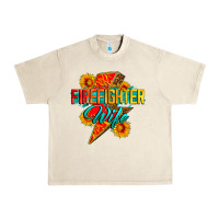 Sandshell firefighter wife with lightning bolt Urban Heavy Tee - Zillion Design Studio