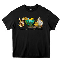 Black Peace Love Ducks Heavy Core Tee - LillyAllenDesigns