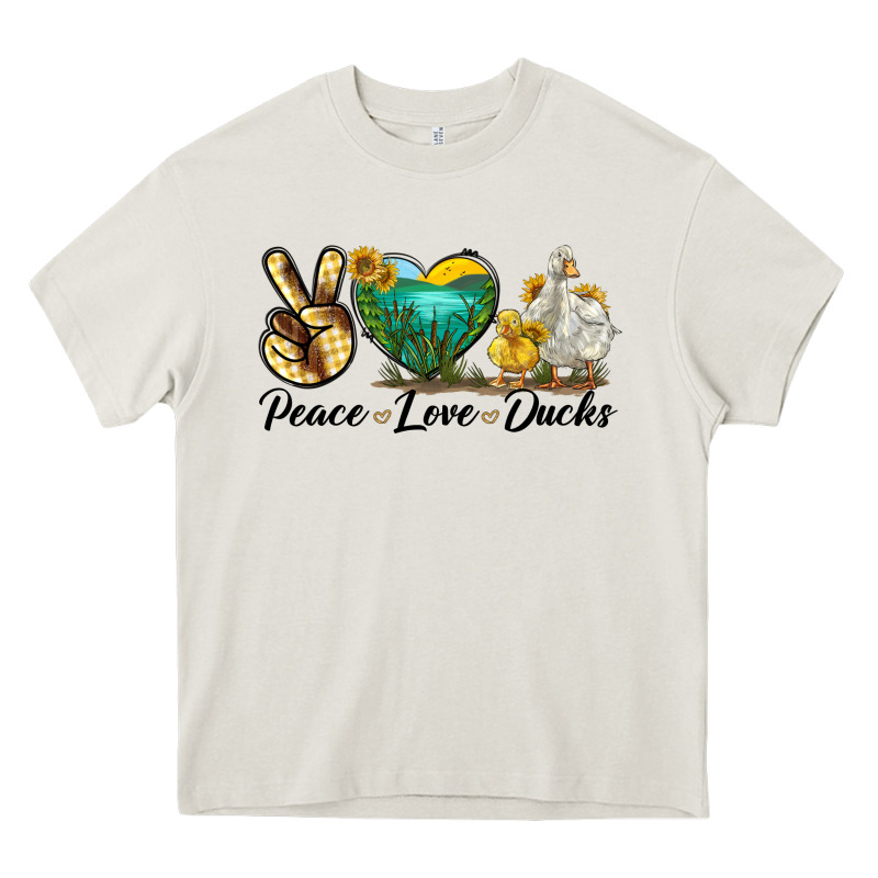 Peace Love Ducks Heavy Core Tee by LillyAllenDesigns | Teevron