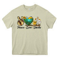 Mossy Peace Love Ducks Heavy Core Tee - LillyAllenDesigns