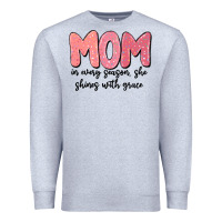 Heather Grey mom in every season, she shines with grace Premium Sweatshirt - MaliasSmallBusiness