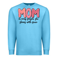 Ocean Blue mom in every season, she shines with grace Premium Sweatshirt - MaliasSmallBusiness