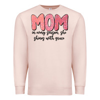 Pale Pink mom in every season, she shines with grace Premium Sweatshirt - MaliasSmallBusiness