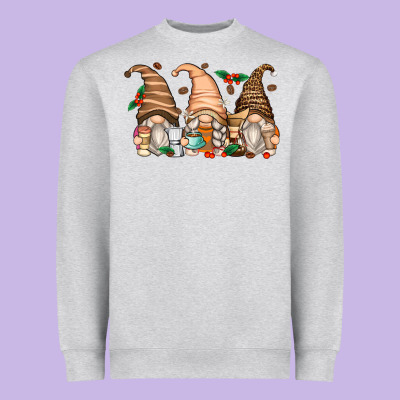 Coffee Gnomes Heavyweight Sweatshirt Designed By Zillion Design Studio