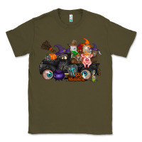 Army Green halloween farm animals truck Classic Tee - RacoonDesign