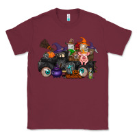 Burgundy halloween farm animals truck Classic Tee - RacoonDesign