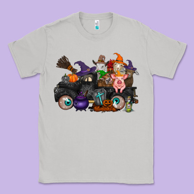 Halloween Farm Animals Truck Classic Tee Designed By Racoondesign