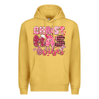 Antique Gold christmas vibes pink Premium Hoodie - MaliasSmallBusiness