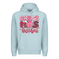 Blue Mist christmas vibes pink Premium Hoodie - MaliasSmallBusiness