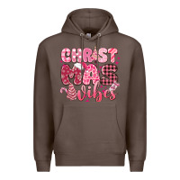 Coffee christmas vibes pink Premium Hoodie - MaliasSmallBusiness