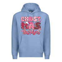 Colony Blue christmas vibes pink Premium Hoodie - MaliasSmallBusiness