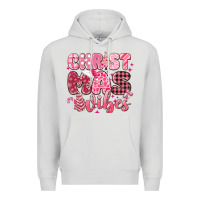 Dove Grey christmas vibes pink Premium Hoodie - MaliasSmallBusiness