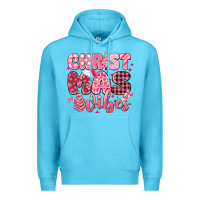 Ocean Blue christmas vibes pink Premium Hoodie - MaliasSmallBusiness