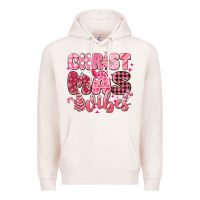 Pale Pink christmas vibes pink Premium Hoodie - MaliasSmallBusiness