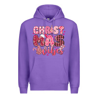 Purple christmas vibes pink Premium Hoodie - MaliasSmallBusiness