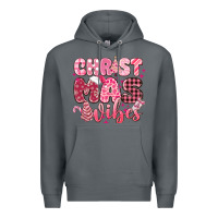 Rock christmas vibes pink Premium Hoodie - MaliasSmallBusiness