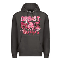 Smoke christmas vibes pink Premium Hoodie - MaliasSmallBusiness