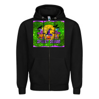 Black spooky squad mouse pad Zipper Hoodie - BundleAndBundleShop