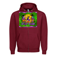 Burgundy spooky squad mouse pad Zipper Hoodie - BundleAndBundleShop