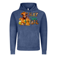 Vintage Denim Hay there Fall pumpkin heifer Vintage Hoodie - RanaPortraitStore