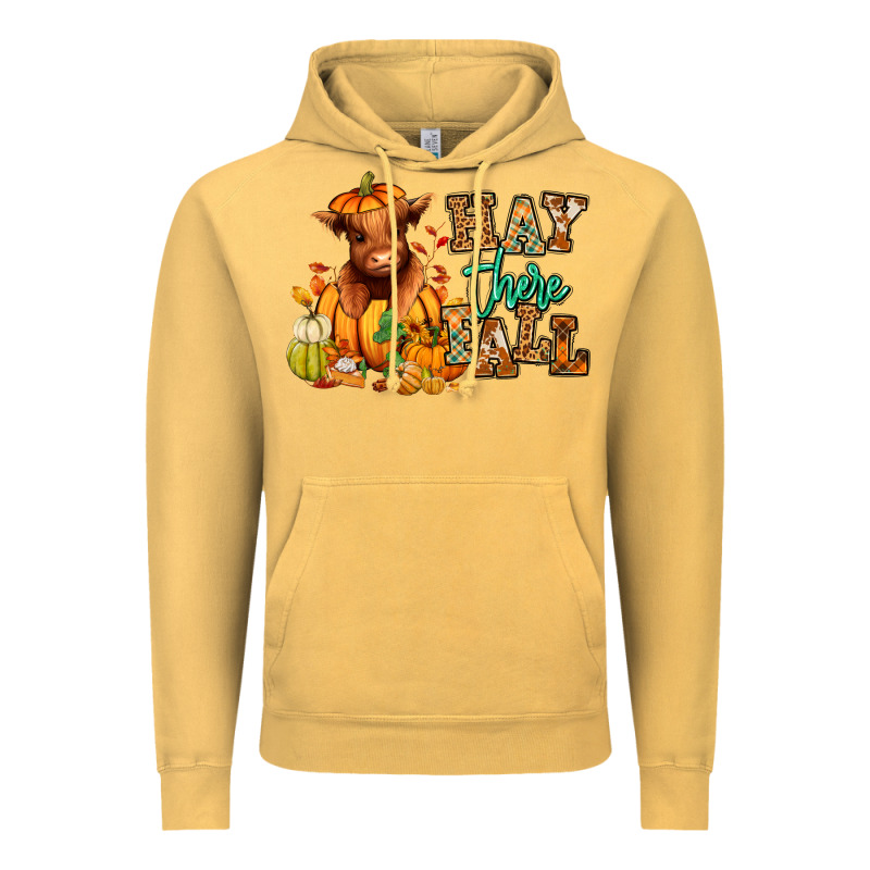 Hay There Fall Pumpkin Heifer Vintage Hoodie by RanaPortraitStore | Teevron