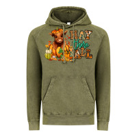 Vintage Olive Hay there Fall pumpkin heifer Vintage Hoodie - RanaPortraitStore