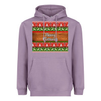 Lavender merry christmas knitted reindeer pattern Heavyweight Hoodie - Jasminsmagicworld