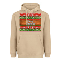 Mushroom merry christmas knitted reindeer pattern Heavyweight Hoodie - Jasminsmagicworld