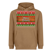 Toasted Coconut merry christmas knitted reindeer pattern Heavyweight Hoodie - Jasminsmagicworld