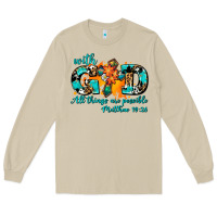 Mushroom with god all things are possible. cross Long Sleeve Tee - AdoDesignShop