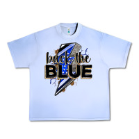 Grape Ice back the blue with lightning bolt Urban Heavy Tee - Zillion Design Studio