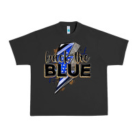 Pigment Black back the blue with lightning bolt Urban Heavy Tee - Zillion Design Studio