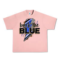 Salmon back the blue with lightning bolt Urban Heavy Tee - Zillion Design Studio