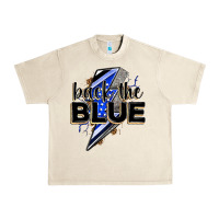 Sandshell back the blue with lightning bolt Urban Heavy Tee - Zillion Design Studio