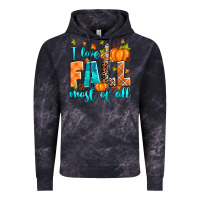 Cloud Black I love Fall most of all Vintage Hoodie - RanaPortraitStore