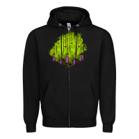 Black halloween patch Zipper Hoodie - BundleAndBundleShop