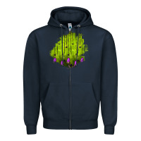 Navy halloween patch Zipper Hoodie - BundleAndBundleShop