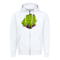 White halloween patch Zipper Hoodie - BundleAndBundleShop
