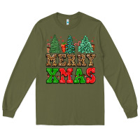 Army Green merry xmas Long Sleeve Tee - FaDigitalArtStudio