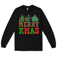 Black merry xmas Long Sleeve Tee - FaDigitalArtStudio